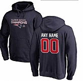 Customized Printed Men's New England Patriots Pro Line by Fanatics Branded Super Bowl LI Champions Personalized Pullover Hoodie Navy,baseball caps,new era cap wholesale,wholesale hats